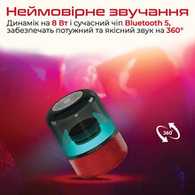 Портативна акустика Promate Glitz 8 Вт Red (glitz.red)