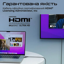 Кабель Promate PrimeLink8K-150 HDMI - HDMI 2.1 UHD HDR 5 м Grey (primelink8k-500.grey)