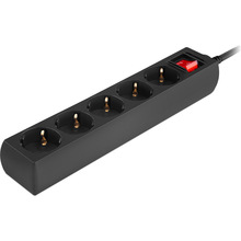 Мережевий фільтр REAL EL RS-Protect M 5 розеток 1.8м 10А Black (EL122300026)