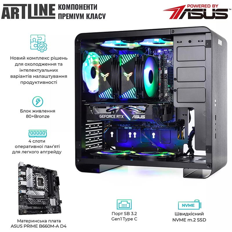 Компьютер ARTLINE Gaming X59v32Win Чипсет PRIME B660M-A D4