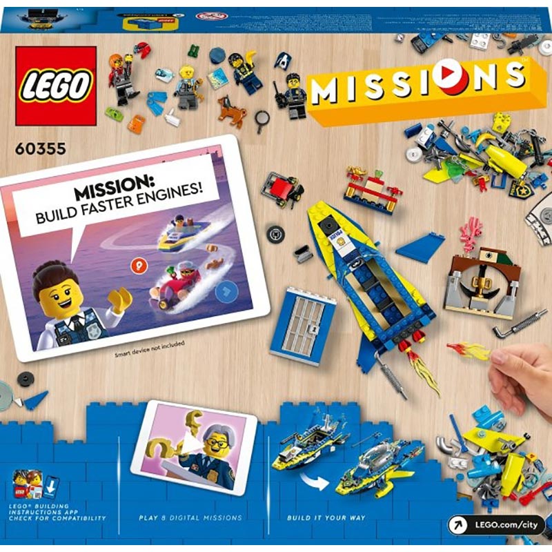 Конструктор LEGO City Missions Детективні місії водної поліції 278 деталей (60355) Тип класичний