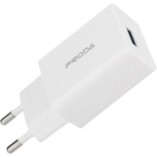 Мережевий зарядний пристрій PRODA PD-A43a USB 2.4A USB Type-C White (PD-A43a-WHT)