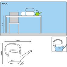 Садовая лейка Lechuza Yula White/Green (13870)