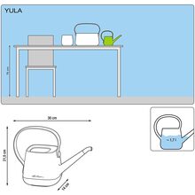 Садовая лейка Lechuza Yula 30 x 14 x 22 см White/Grey (13860)