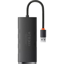 USB-хаб BASEUS Хаб Lite Series 4in1 Black 25 см (36720)
