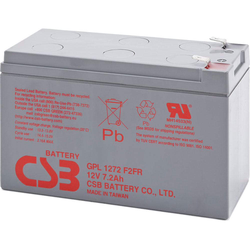 Акумулятор CSB 12V 7.2A (GPL1272) Ємність 7.2