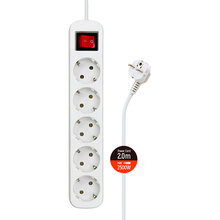 Мережевий фільтр COLORWAY 5 розеток 2м 10А 3х1.0мм2 White (CW-PSEA52W)
