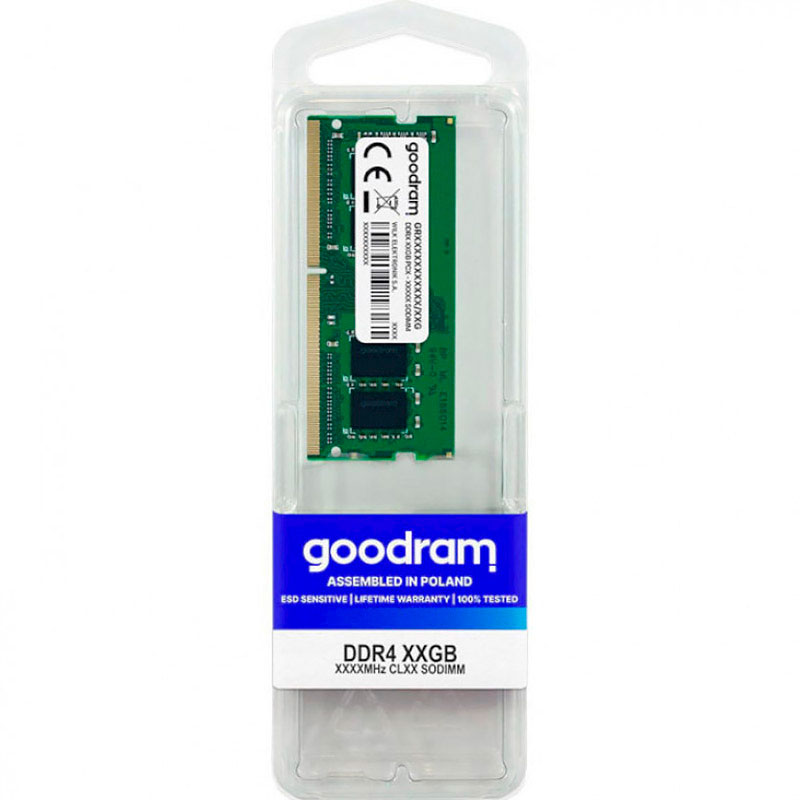 Модуль памяти GOODRAM 32Gb DDR4 3200MHz (GR3200S464L22 32G) Назначение для ноутбука