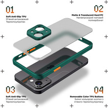 Чехол ArmorStandart Frosted Matte для Tecno Spark 10 Pro (KI7) Dark Green (ARM70502)