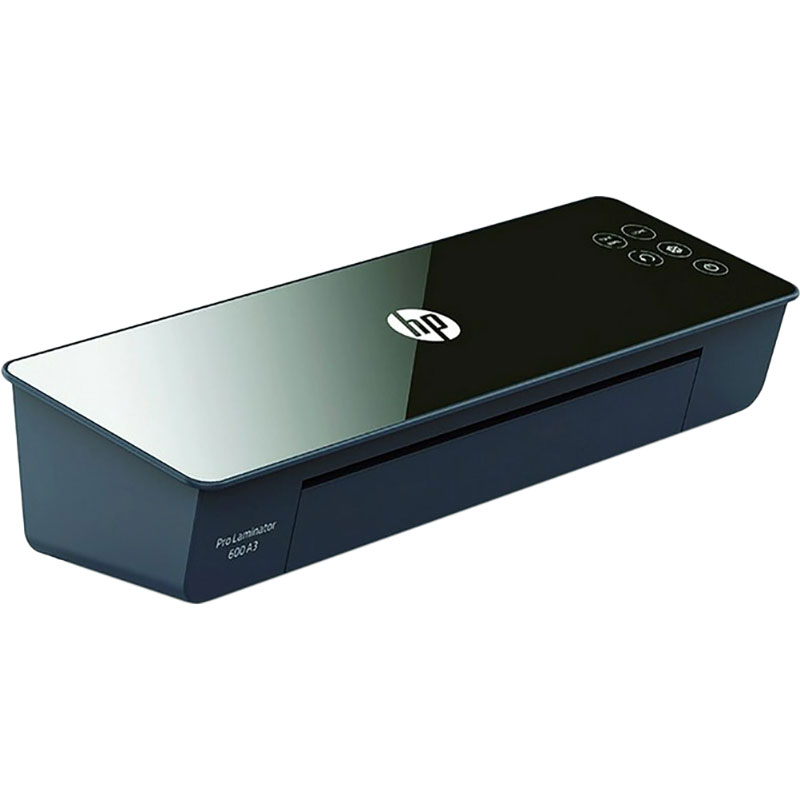 Ламінатор HP Pro Laminator 600 A3 (3164) Основні характеристики Ширина ламінування: 330 мм;  Товщина плівки: 125 мкм; Тип: Конвертні; Швидкість ламінування: 600 мм/хв; Робоча температура: 130°C; Товщина ламінування: 0.5 мм; Час готовності: 1 хв; Метод нагріву: Гарячі вали; Автовимкнення