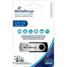 Флеш-драйв MediaRange 4GB USB 2.0 Black/Silver (MR907)