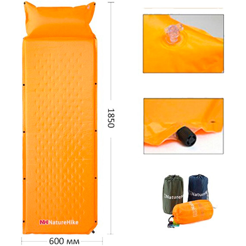 Килимок самонадувний Naturehike NH15Q002-D 25 мм Yellow (6927595782576) Сезонність весна/осінь