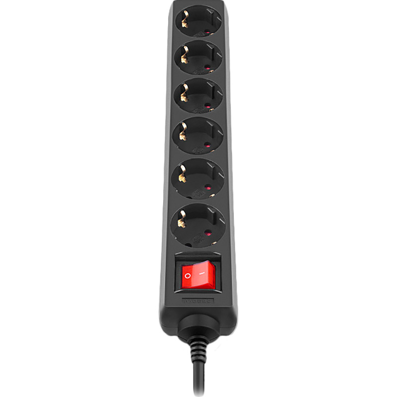 Покупка Мережевий фільтр REAL EL RS-6 Protect M 6 розеток 1.8м 16А 3x1.5мм2 Black (EL122300032)