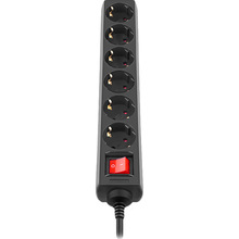Мережевий фільтр REAL EL RS-6 Protect M 6 розеток 1.8м 16А 3x1.5мм2 Black (EL122300032)