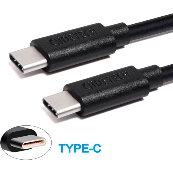 Кабель CHOETECH USB Type-C - USB Type-C 3 м Black (CC0004) Длина 3