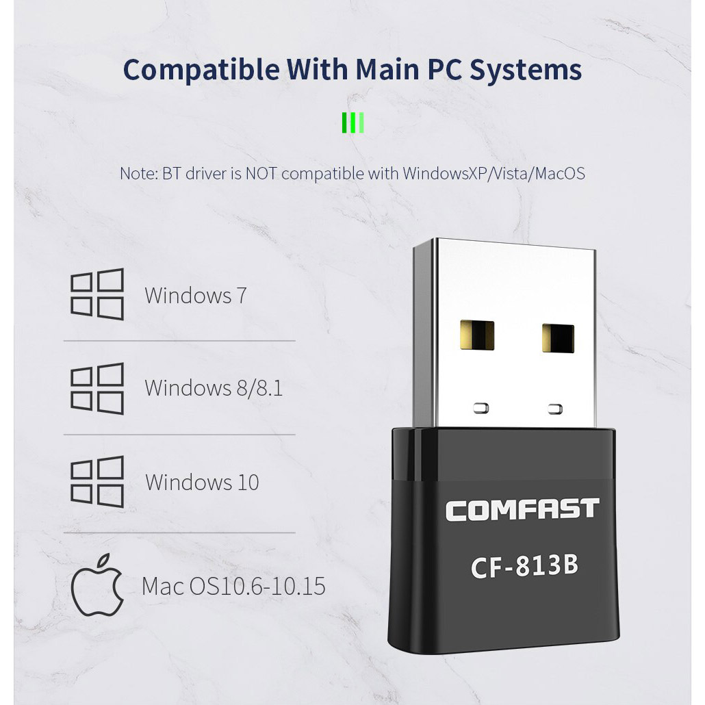 Wi-Fi адаптер COMFAST CF-813B Стандарт Wi-Fi 802.11 b