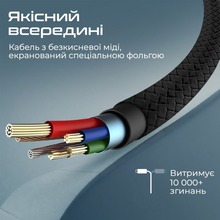 Кабель Promate xCord-Ai USB - Lightning 2А 1 м Black (xcord-ai.black)