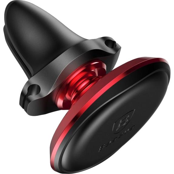 Автодержатель BASEUS Magnetic Air Vent Car Mount With Cable Clip Red Минимальная диагональ экрана, дюймов 4