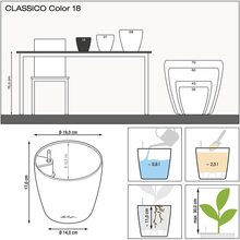 Горщик для рослин Lechuza Classico Color 18 White (13261)