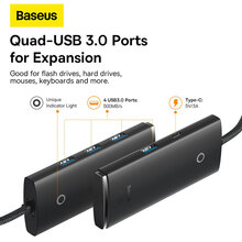 USB-хаб BASEUS Lite Series 4in1 Black (37802)