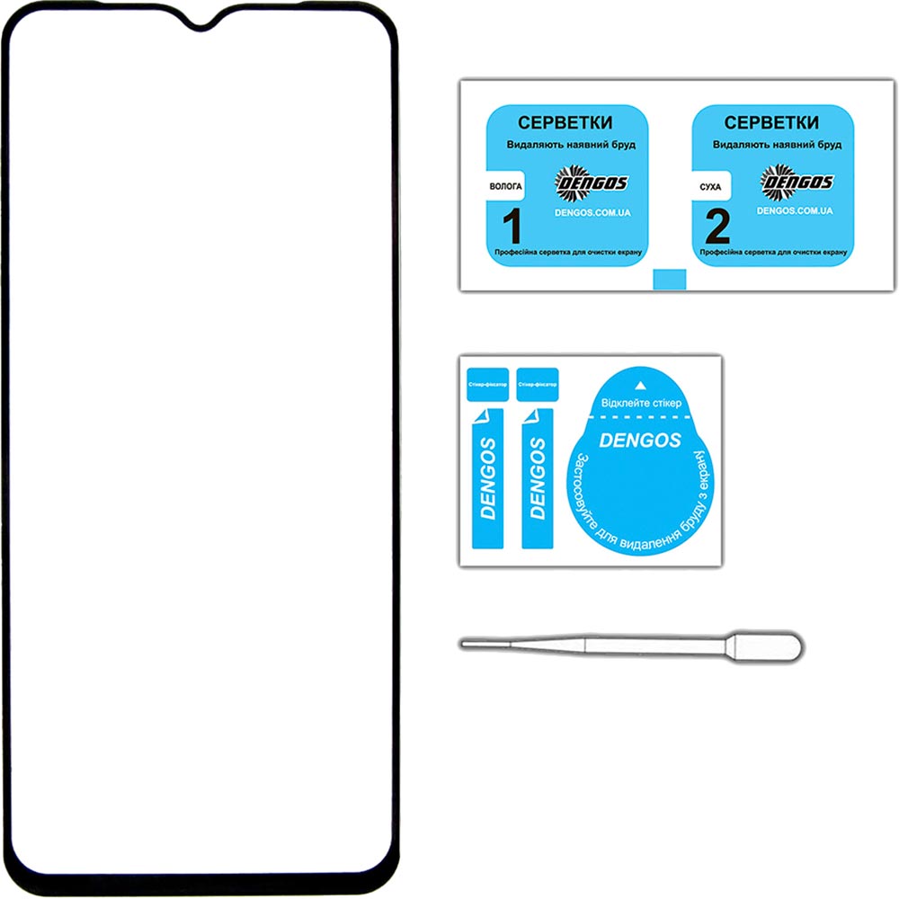 Захисне скло DENGOS Glass Full Glue для MOTOROLA E13 Black (TGFG-282) Тип скло