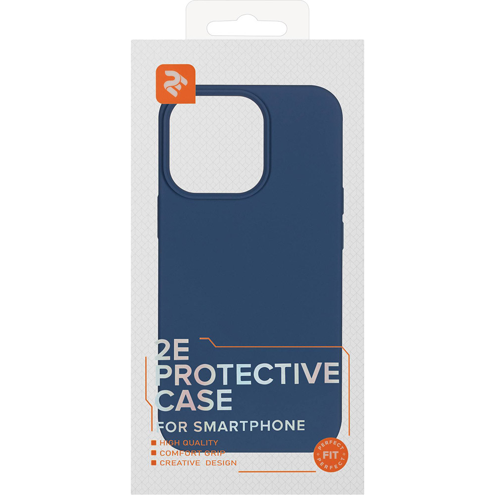 Чехол 2E Liquid Silicone для Apple iPhone 14 Pro Cobalt Blue (2E-IPH-14PR-OCLS-CB) Тип чехол-накладка