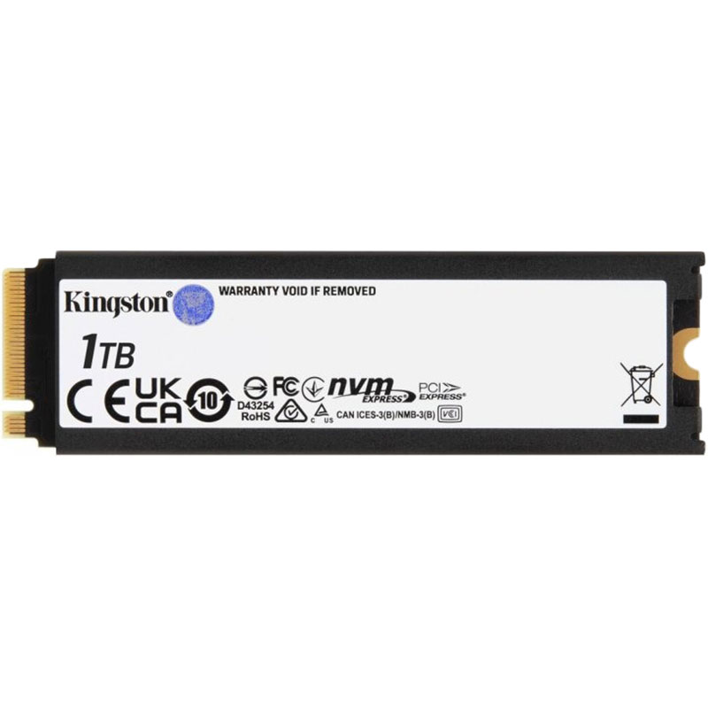 SSD накопитель Kingston FURY Renegade with Heatsink 1TB NVMe M.2 2280 PCIe 4.0 x4 3D NAND TLC (SFYRSK/1000G) Тип твердотельный накопитель (SSD)