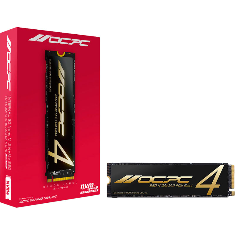 SSD накопитель OCPC MBL-400 Heatsink 2TB M.2 2280 NVMe PCIe 4.0 x4 (SSDM2PCIE4HP2TB) Тип твердотельный накопитель (SSD)