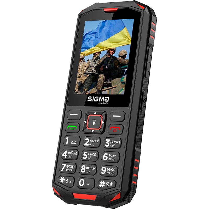 Мобільний телефон SIGMA X-treme PA68 Black-Red (200090154) Акумулятор 2500