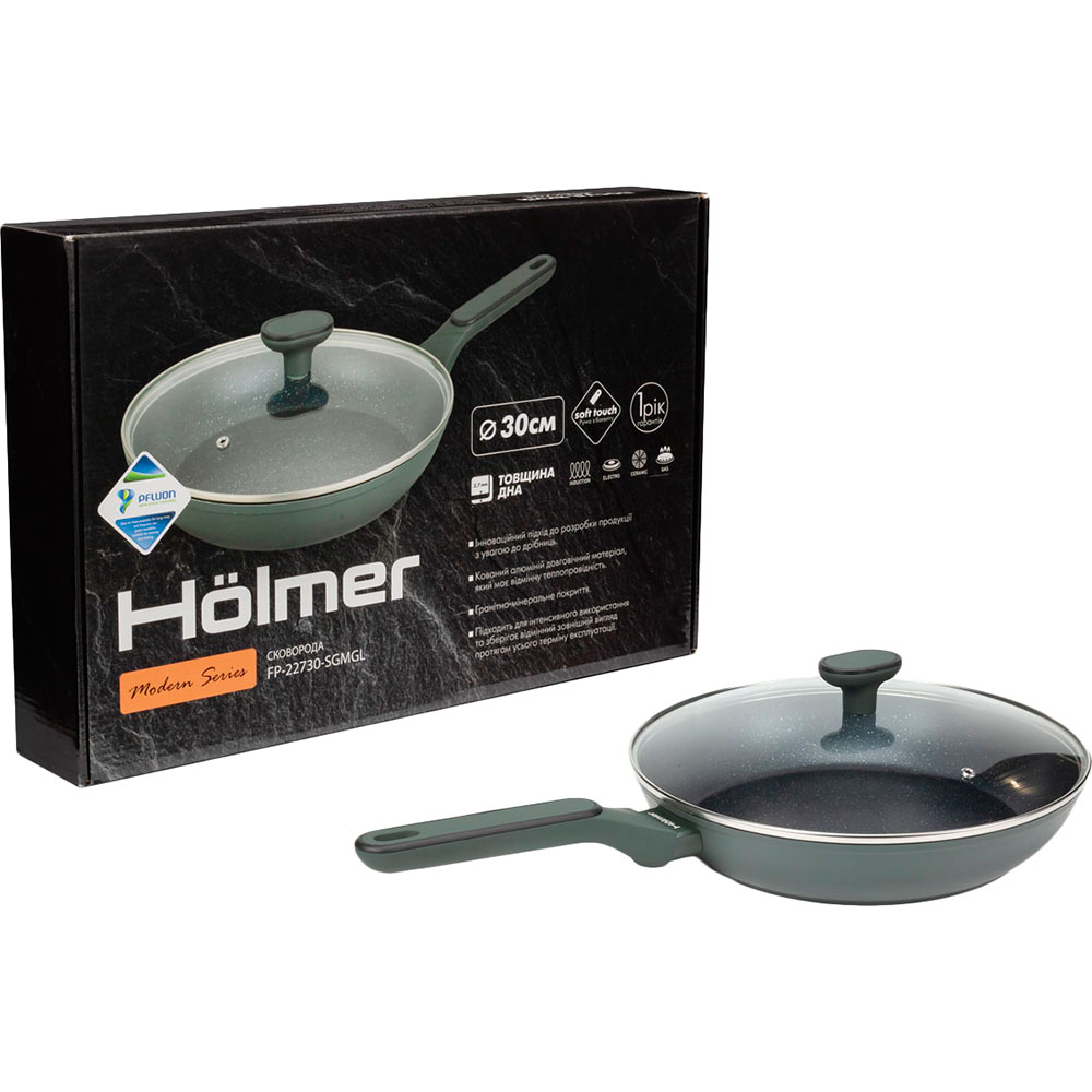 Замовити Сковорода HOLMER FP-22730-SGMGL Modern 30 см Black