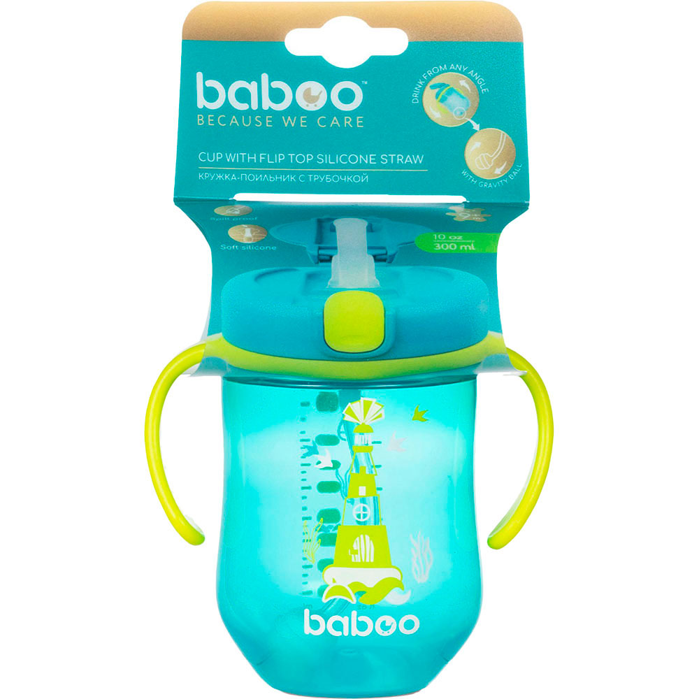 Поилка BABOO Marine 300 мл Turquoise (90602) Для универсально