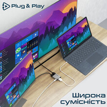 Сплиттер Promate MediaSplit-C2 HDMI to 2xHDMI Silver (mediasplit-C2.silver)