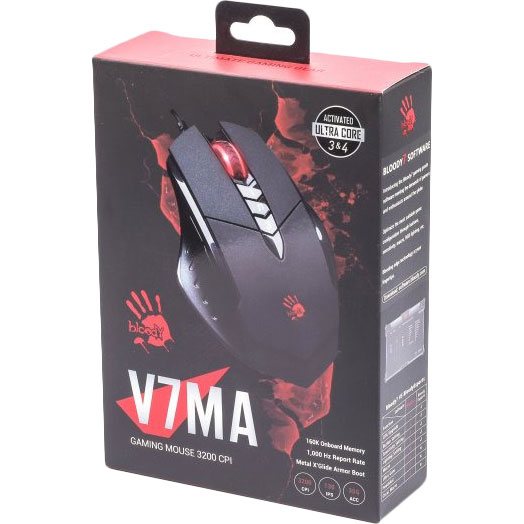 Мышь A4Tech V7MA Bloody USB Black (4711421903059) Тип сенсора оптический