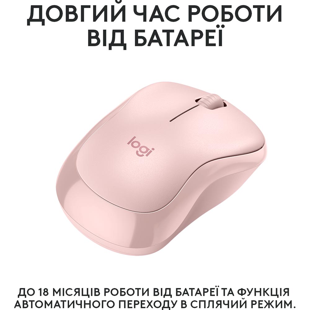 Мышь LOGITECH M240 Silent Bluetooth Rose (910-007121) Тип сенсора оптический