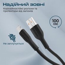 Кабель Promate xCord-Ai USB - Lightning 2А 1 м Black (xcord-ai.black)