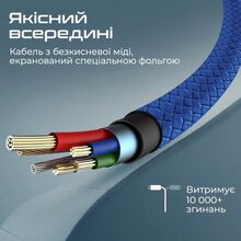 Кабель Promate xCord-Ai USB - Lightning 2А 1 м Navy (xcord-ai.navy)