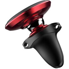 Автодержатель BASEUS Magnetic Air Vent Car Mount With Cable Clip Red