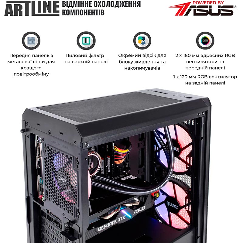 Комп'ютер ARTLINE Gaming X77 (X77v90) Чіпсет PRIME B660M-A D4