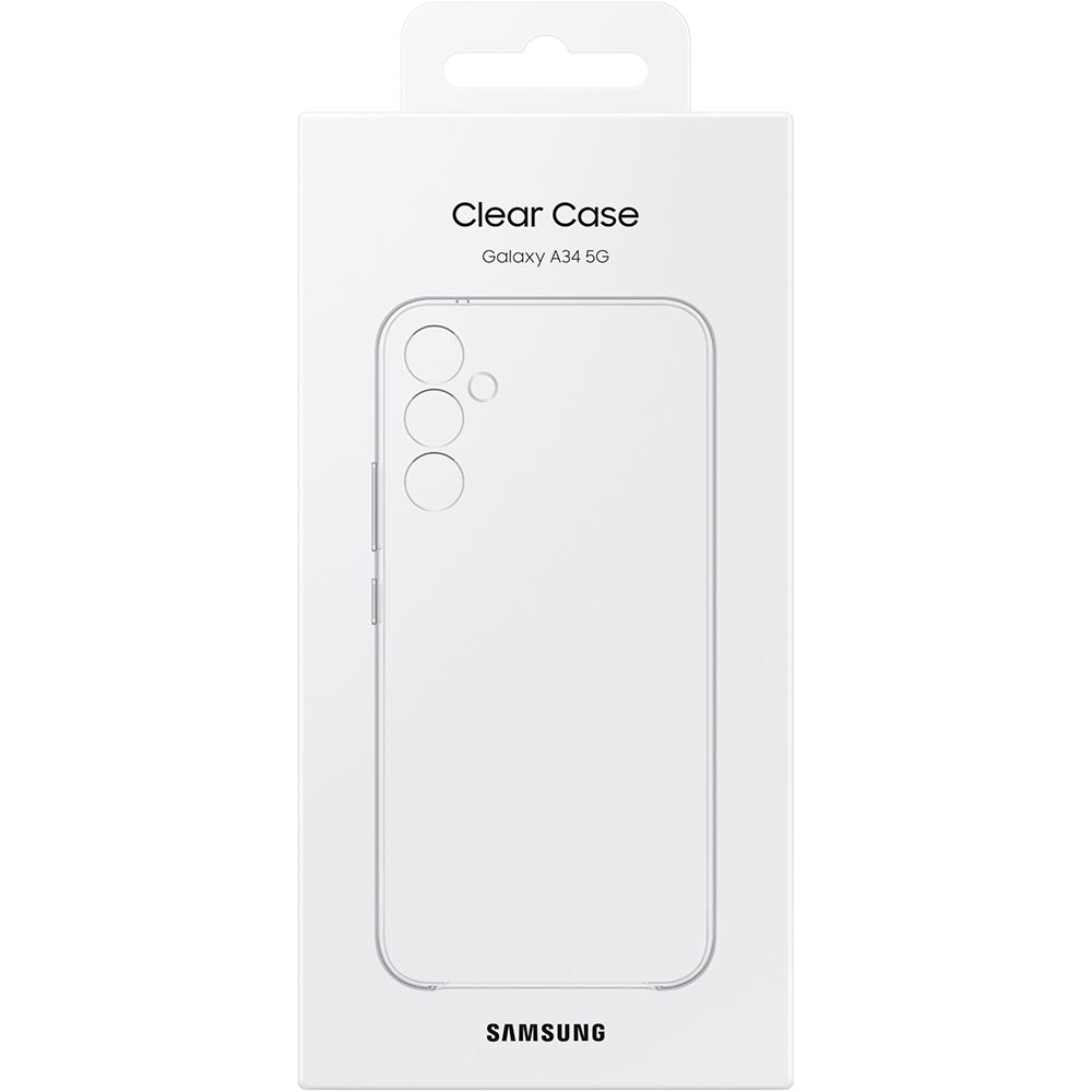 Чехол Samsung Soft Clear Cover для Samsung Galaxy A34 Transparent (EF-QA346CTEGRU) Цвет прозрачный