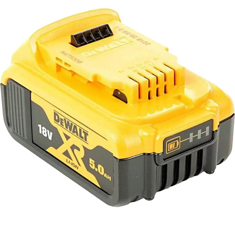 Набор аккумуляторов DeWALT DCB184P3 Дополнительно Напряжение: 18 В; Емкость: 5 Ач; Световая индикация; Тип: Li-Ion