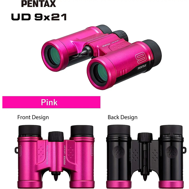 Бинокль PENTAX UD 9x21 Pink (61815) Материал корпуса пластик