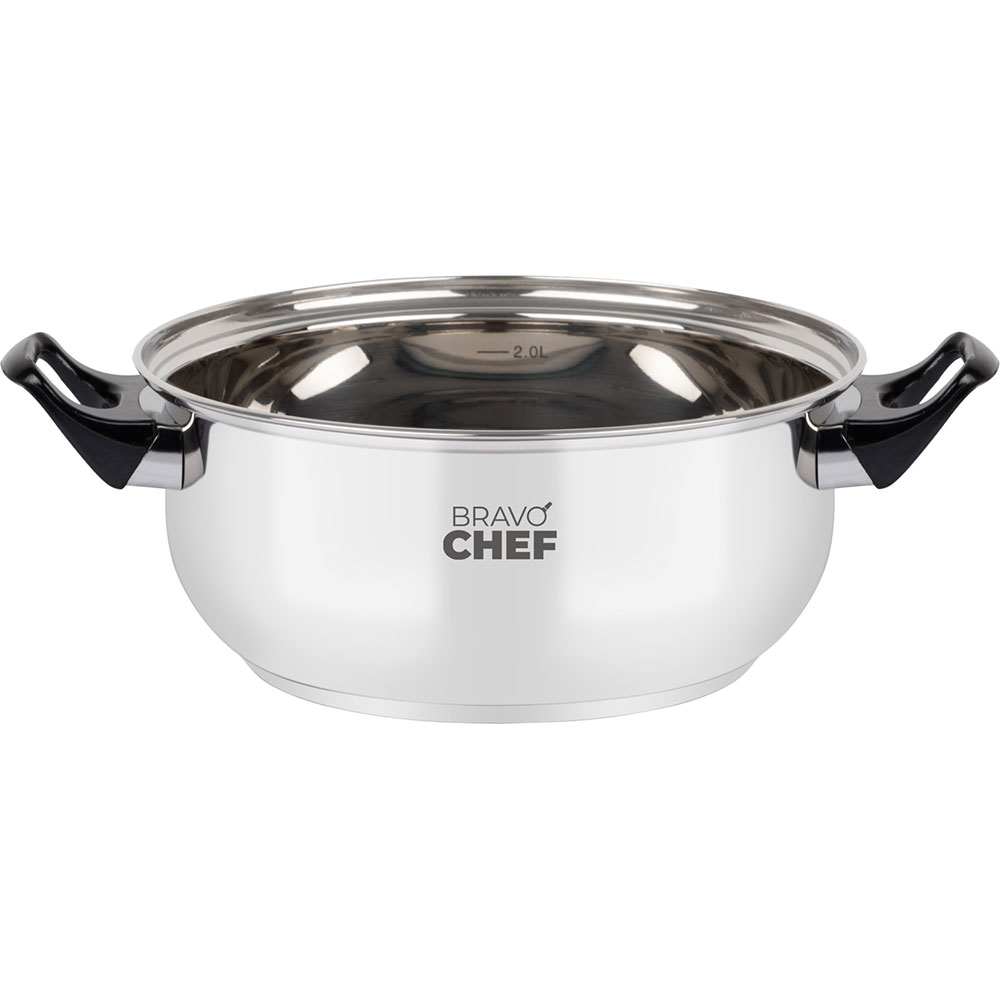 Кастрюля Bravo Chef 22 см 3.5 л (BC-2002-22) Внутреннее антипригарное покрытие нет