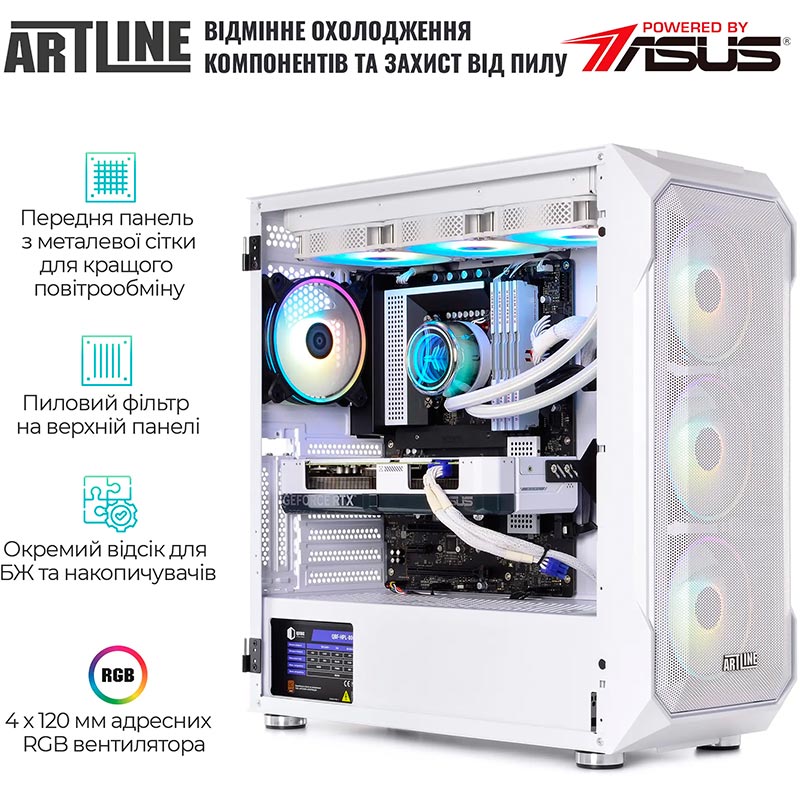 Компьютер ARTLINE Gaming X97WHITE Windows 11 Home (X97WHITEv03Win) Модель процессора 12700KF