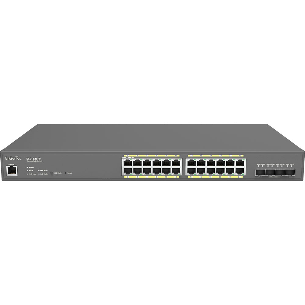 Комутатор ENGENIUS ECS1528FP SFP+ L2+ 410W Cloud Тип керований 2-го рівня