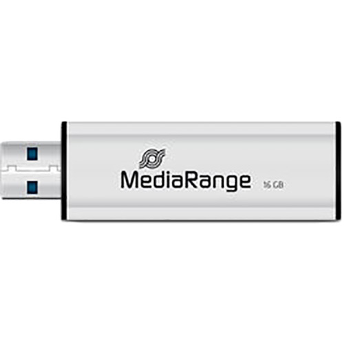 Флеш-драйв MEDIARANGE 16GB USB 3.0 Black/Silver (MR915) Об'єм пам'яті 16 Гб