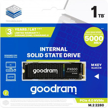 SSD накопитель Goodram PX600 1TB M.2 2280 PCIe 4.0 x4 NVMe 3D NAND TLC (SSDPR-PX600-1K0-80)