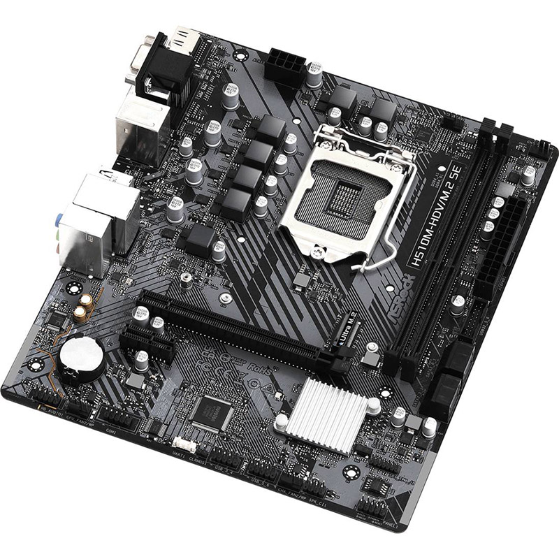 Материнская плата ASROCK H510M-HDV/M.2 SE, H470, mATX Поддерживаемые процессоры Intel Core 10-го и 11-го поколений