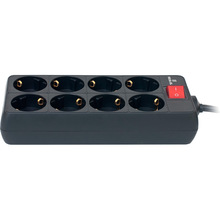 Мережевий фільтр REAL EL RS-8 Protect 8 розеток 5м 16А 3х1.5мм2 Black (EL122300024)