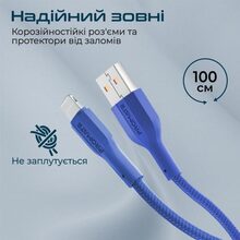 Кабель Promate xCord-Ai USB - Lightning 2А 1 м Navy (xcord-ai.navy)