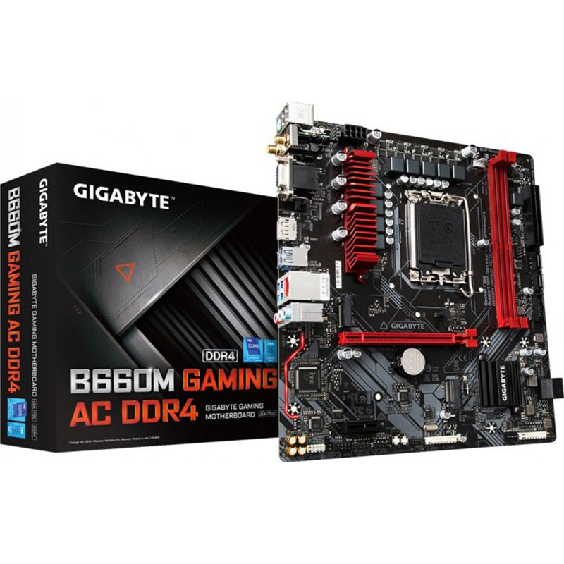Материнська плата GIGABYTE B660M GAMING AC DDR4 Підтримувані процесори Intel Core 13-го поколения; Intel Core / Pentium Gold / Celeron 12-го поколения